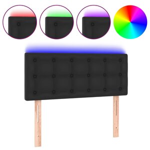 vidaXL Tête de lit à LED Noir 80x5x78/88 cm Similicuir