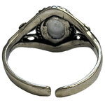 Bague ajustable en laiton et cristal de roche