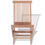 vidaXL Chaises pliables de jardin lot de 4 Bois de teck solide