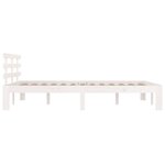 vidaXL Cadre de lit sans matelas blanc bois massif 120x200 cm