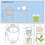 LECHUZA Jardinière CLASSICO LS 35 ALL-IN-ONE charbon métallisé 16063