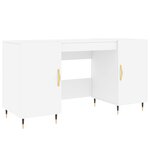 vidaXL Bureau blanc 140x50x75 cm bois d'ingénierie