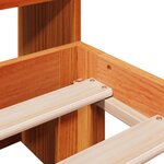 vidaXL Lit bibliothèque sans matelas cire marron 90x200 cm pin massif