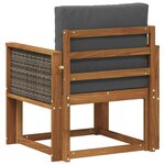 vidaXL Sofa de milieu extérieur Bois d'Acacia Massif Naturel