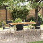 vidaXL Ensemble de salle à manger pour jardin 7 Pièces