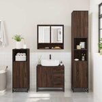 vidaXL Ensemble de meubles de salle de bain 2 Pièces Chêne marron