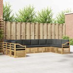 vidaXL Ensemble de canapé d'angle 10 Pièces Blanc et anthracite
