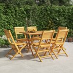 vidaXL Chaises de jardin pliantes lot de 6 47x62x90cm bois massif teck