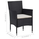 vidaXL Ensemble à dîner de jardin 11 Pièces Résine tressée Noir