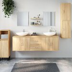 vidaXL Ensemble de meubles salle de bain 7 Pièces chêne bois d'ingénierie