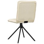 vidaXL Chaises à manger lot de 6 crème tissu