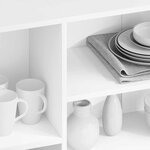 vidaXL Buffet blanc 120x30x75 cm bois d'ingénierie