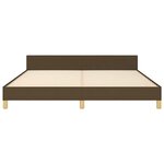 vidaXL Cadre de lit sans matelas marron foncé 160x200 cm tissu