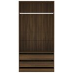 vidaXL Garde-robe Chêne marron 100x50x200 cm Bois d'ingénierie