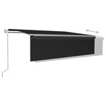 vidaXL Auvent rétractable automatique avec store 5x3 m Anthracite