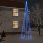 vidaXL Sapin de Noël avec piquet 1134 LED Bleues 800 cm