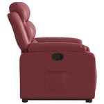 vidaXL Fauteuil inclinable Rouge bordeaux Similicuir
