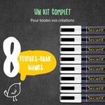 Etui de 8 Marqueurs ORIGINAL MEDIUM Craie Liquide Pointe Biseautée Blanc SECURIT