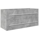 vidaXL Ensemble de meubles de salle de bain 2 Pièces gris béton