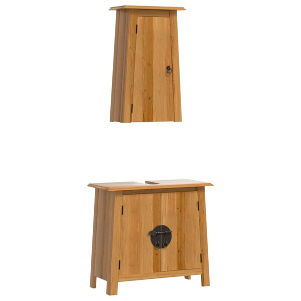 vidaXL Ensemble de meubles de salle de bain 2 Pièces bois de pin massif