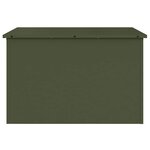 vidaXL Boîte de Rangement Extérieure Vert olive 80 x 50 5 x 50 cm