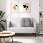 vidaXL Coussin de Dos Gris clair 60 x 24 x 50 cm tissu