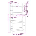 vidaXL Bibliothèque à 4 niveaux chêne 60x27 6x124 5 cm bois ingénierie