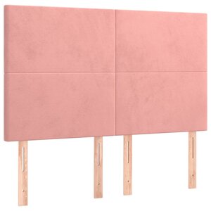 vidaXL Têtes de lit 4 Pièces Rose 72x5x78/88 cm Velours