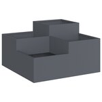 Jardinier vidaXL 100x100x48 cm Acier Anthracite