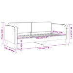 vidaXL Lit de repos gris clair 90x200 cm Tissu