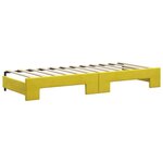 vidaXL Lit de jour avec gigogne et tiroirs jaune 80x200 cm velours