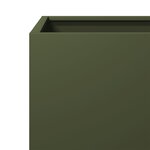 vidaXL Jardinière vert olive 40x40x40 cm acier