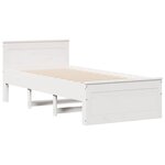 vidaXL Cadre de lit sans matelas avec tête de lit 75x190 cm pin massif