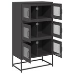 vidaXL Buffet haut noir 68x39x123 cm acier