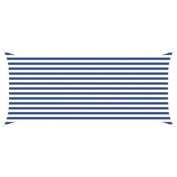 vidaXL Voile d'ombre Bleu et Blanc 2 x 4 5 m 100   polyester Oxford