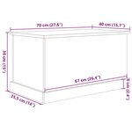 vidaXL Boîtes de rangement vieux bois 70x40x38 cm bois d'ingénierie