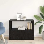 vidaXL Buffet Chêne noir 80 x 30 x 60 cm Bois d'ingénierie