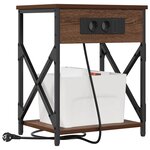 vidaXL Cabinet de chevet 2 Pièces Chêne brun 41 x 31 x 51 cm