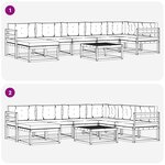 vidaXL Ensemble de canapés d'extérieur 8 Pièces Blanc et gris clair