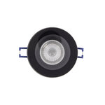 Lot 3 spots gu10 50w 4000k rond noir ip44