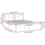 Vidaxl cadre de lit blanc bois de pin massif 120x200 cm