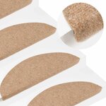 vidaXL Tapis d'escalier auto-adhésifs 30 Pièces beige 56x17x3 cm