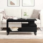 vidaXL Table basse Chêne noir 90 x 49 x 45 cm Bois d'ingénierie