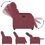 vidaXL Fauteuil inclinable Rouge bordeaux Tissu