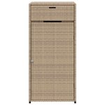 vidaXL Armoire de rangement de jardin beige 55x55x111cm résine tressée