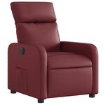 vidaXL Fauteuil inclinable électrique Rouge bordeaux Similicuir