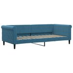 vidaXL Lit de jour avec matelas bleu 90x200 cm velours