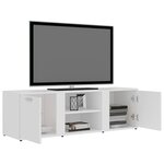 vidaXL Meuble TV Blanc 120x34x37 cm Bois d'ingénierie