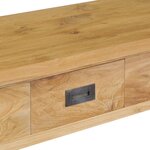 vidaXL Table console teck massif 90x30x80 cm