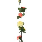vidaXL Guirlandes de fleurs de Noël 6 Pièces rouge vif 250 cm